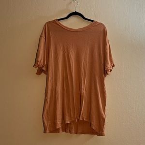 Free People We the Free Women’s Coral Top T-Shirt Large L